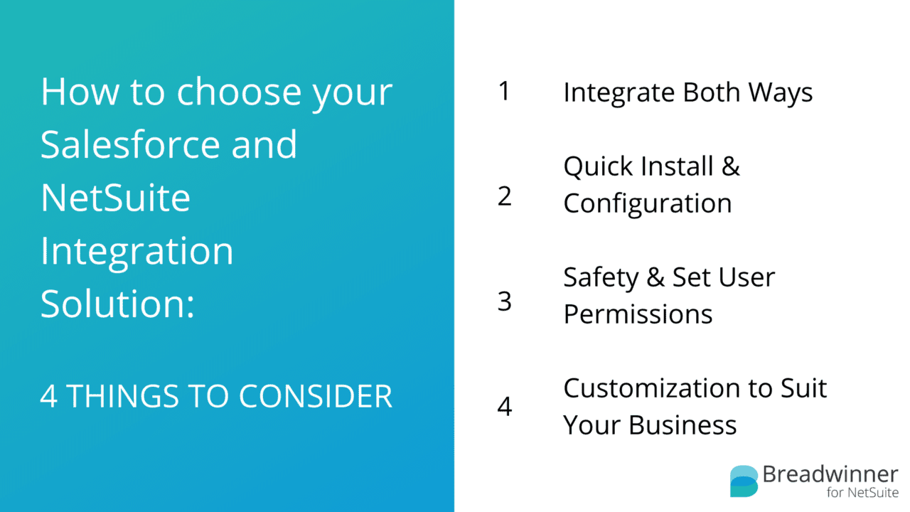 4 Things to Consider when Integrating Salesforce & NetSuite