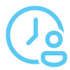 Meeting Time Icon Blue
