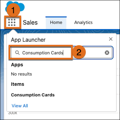 Agentforce Pricing Consumption Card In App Menu